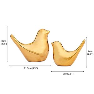 Juego de Figuritas de Pájaros Dorados con Acabado Brillante, Adorno Decorativo para el Hogar, Exhibición para Mostrador - Product Image 2