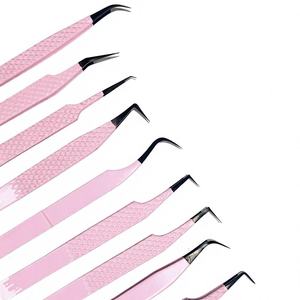 Pince à épiler professionnelle de haute qualité personnalisable en acier inoxydable, précision anti-magnétique, couleur arc-en-ciel, manucure lisse - Product Image 4