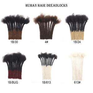 Estensioni Dreadlocks Colore Naturale 8-24 Pollici 100% <span class=keywords><strong>Capelli</strong></span> Umani <span class=keywords><strong>Veri</strong></span> - Product Image 5