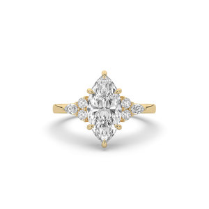 2.24 CARAT Lab Grown Marquise Cut Diamond 14K Solid Gold IGI Certified Engagement <b>Wedding</b> <b>Ring</b> for Anniversary Party - Product Image 1