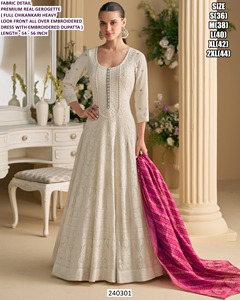 ชุดเดรส Anarkali ปักลาย Bandhani รุ่น Aafreen Mustard Luxe สำหรับผู้หญิง ผ้าจอร์เจตต์ยาวกรอมพื้น ดีไซน์หรูหราสำหรับงานปาร์ตี้ - Product Image 2