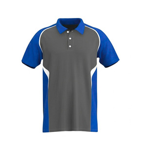 Polo à manches courtes pour homme, color block, séchage rapide, performance athlétique, idéal pour le golf, avec empiècements latéraux contrastés et passepoil. - Product Image 1