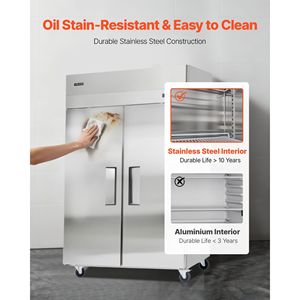 Frigorifero Commerciale a Doppia Porta Verticale da 31,89 Pollici di Larghezza, 32,1 Cu.ft, Auto-Defrost, 8 Unità - Product Image 6