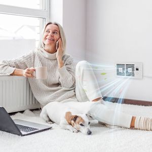 Ventilatore Intelligente a Doppio Motore con Booster di Ventilazione PWM, 10 Velocità, Timer, Rilevamento Automatico della Temperatura, 3 Modalità per Inverno ed Estate - Ventilazione Non Uniforme - Product Image 4
