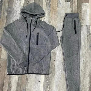 Broderie personnalisée Impression Hiver Thermique Respirant Polaire Hommes Survêtement avec Fermeture Éclair Haute Qualité Unisexe Hommes Survêtements - Product Image 2