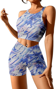 Leggings de sport pour femme effet délavé premium, taille haute, sans couture, compression, pantalon de yoga, OEM, logo personnalisé, effet délavé pour femme - Product Image 2