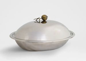 Modern Minimalist Stainless Steel Casserole <b>Pot</b> with Artistic round Lid Luxury Top Serving Dish Hotpot Buffet Wholesale Supplier - Product Image 4