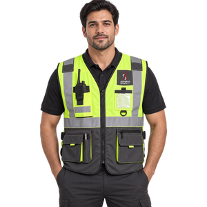 Chaleco de Seguridad Reflectante para Hombre, Ropa de Trabajo de Alta Visibilidad, Tela de Poliéster Duradera, Ajuste Ligero y Cómodo, Industrial y para Exteriores - Product Image 1