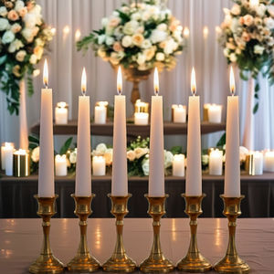 Perfect Blue Taper <b>Candles</b> 10-Inch Hand-Poured Soy Wax Lavender Scent Smokeless <b>Dinner</b> <b>Candles</b> for Wedding Christmas Spa Home - Product Image 2