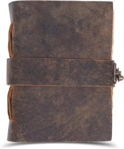 Vintage Buffalo Leather Bound <b>Notebook</b> <b>Lined</b> Journal Handstitched Binding Digital Printing for Writing Diary Scrapbooking - Product Image 2