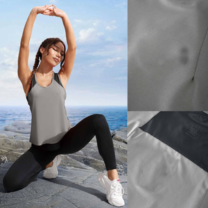 Débardeur court personnalisé pour femme, color block, sans manches, gilet de sport, haut décontracté de fitness – Fabricant - Product Image 5