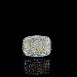 Anillo de Hip Hop con Diamantes de Moissanita Personalizados, Plata 925 Original, Joyería Iced Out para Hombre, Regalo para Amigos - Product Image 1