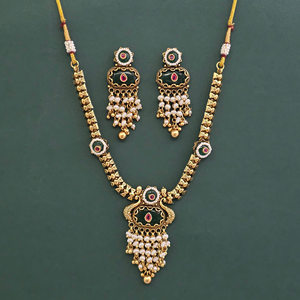 Colección Impresionante y Duradera de Collares Antiguos con Baño de Oro Mate 231876 - Product Image 2