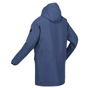 Parkas longues imperméables bleues pour hommes, design tendance, fermeture éclair, en vente, vestes d'hiver sur mesure - Product Image 1