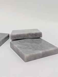 แผ่นรองแก้วหินอ่อนสีเทาโดฟ ขัดเงา ชุด 2 4 6 ชิ้น ของขวัญสำหรับบ้านใหม่ - Product Image 3