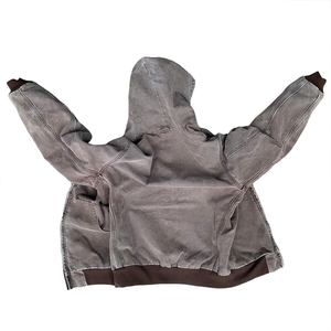 Sweat-shirts à capuche pour hommes 100% coton, coupe oversize, épaules tombantes, style streetwear, haute qualité, effet usé - Product Image 3