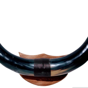 Juego de Cuernos de Toro Montados, Ecológicos, Hechos a Mano, Rústicos, Modernos, con Diseño Animal, Cuernos Pulidos, Decoración del Hogar Estilo Western, Pascua - Product Image 1