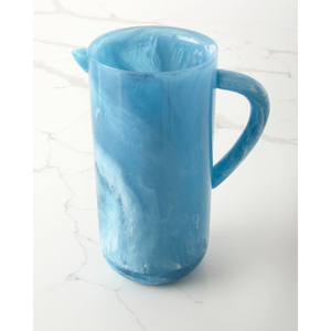 Carafe à eau en résine écologique faite à la main avec effet marbre, pichet moderne pour servir jus, cocktails, thé glacé lors de fêtes à domicile - Product Image 5