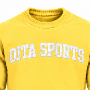 Pull tricoté chaud à col rond pour homme, jaune citron personnalisé, à manches longues, décontracté, pour l'hiver, avec bordure côtelée et poitrine surélevée - Product Image 3