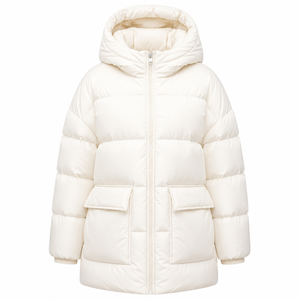 Custom Made Winter Women's Solid <b>Puffer</b> <b>Jackets</b> with Logo Design Thick Warm Short <b>Crop</b> Coats Quilted Nylon Lining <b>Puffer</b> <b>Jacket</b> - Product Image 2