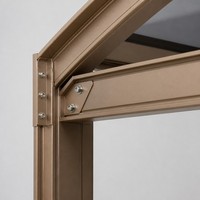 Abri de stationnement pour 2 voitures Angye, moderne et luxueux, personnalisé pour villa, avec toit en aluminium thermolaqué et auvent imperméable