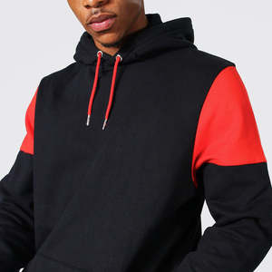 Sudadera con capucha para hombre de talla grande, de algodón y poliéster, gruesa, al por mayor, precio de oferta, con paneles de dos tonos. - Product Image 3