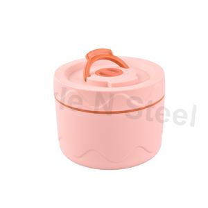 ชุดกล่องทิฟฟิน4ชั้นทำจากสเตนเลสหลายสีพร้อมที่จับและหลายสี - Product Image 1