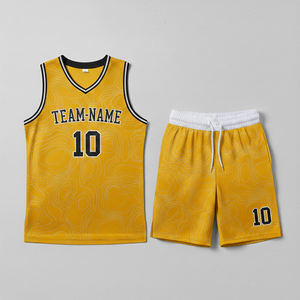 Ensembles d'uniformes de basketball personnalisés pour adultes, en polyester, réversibles, respirants, grandes tailles, service OEM - Product Image 1