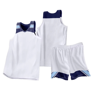 Conjunto de Uniforme Profesional de Baloncesto y Voleibol al por Mayor, Chaleco de Entrenamiento sin Mangas y Pantalones Cortos de Malla de Poliéster de 180 g para Hombre/Juvenil - Product Image 3