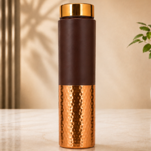 Botella de Cobre Monarch Wellness con Tapa, Diseño Moderno, Portátil para Viajes, Ecológica, Recipiente Metálico para Bebidas, Frasco Metálico Ecológico - Product Image 6