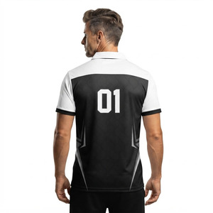 Maillot de cricket personnalisé sublimé pour hommes, maillot de cricket respirant en polyester pour hommes, maillot de cricket à col rabattu pour hommes - Product Image 2