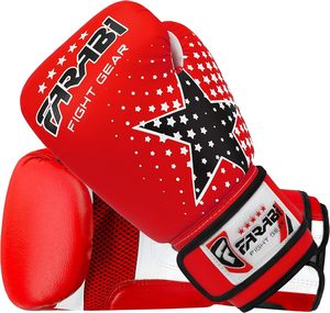 Guantes de Boxeo MMA para Niños de Cuero PU Farabi Personalizados al por Mayor, Logotipo Personalizado, Transpirables, Ligeros, que Absorben la Humedad - Product Image 3