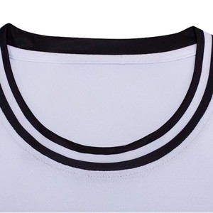 Camiseta de Baloncesto Unisex Personalizada al por Mayor, 100% Poliéster, Sin Mangas, Cuello Redondo, Transpirable, de Secado Rápido, a Rayas Verdes, Talla Grande - Product Image 6