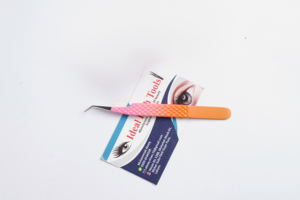 Outil professionnel pour extensions de cils, étiquette privée personnalisée, facile à utiliser, pince à cils antidérapante à pointe en fibre - Product Image 5