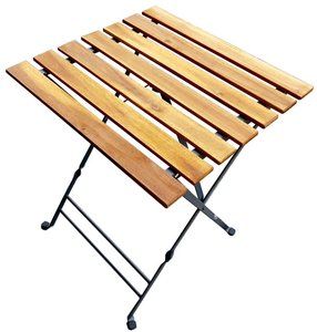 Produits du Vietnam Table en bois avec cadre métallique Fabriquée en bois d'acacia massif avec un standard élevé respectueux de l'environnement - Product Image 1