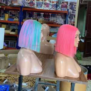 Rainbow Color <b>Bob</b> <b>Wig</b> Human Hair <b>Wigs</b> Lace Front Short Straight <b>Wig</b> For Women Fashion Style Top Trending - Product Image 1