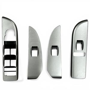 Juego de 4 Cubiertas Decorativas para el Panel de Interruptores de Ventanas, para GMC Yukon Denali, Chevrolet Tahoe y Suburban 2010-2014, Repuesto OEM, Color Plateado - Product Image 1