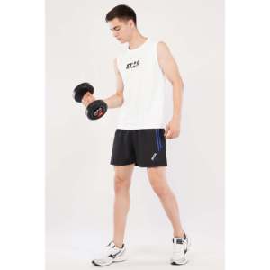 STAG Iconic Chaleco blanco sin mangas para hombre, top deportivo para deportes al aire libre de verano que absorbe la humedad - Product Image 6