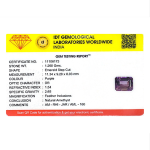 Certified Natural Amethyst 6.3 Carat Loose Gemstone for Fine Jewelry Making - Product Image 4