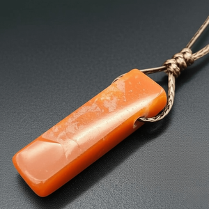 Natural Hexagon Sunstone Pendant-Unshaped Crystal Pearl Necklace with Adjustable <b>Rope</b> <b>Chain</b> for Men - Product Image 2