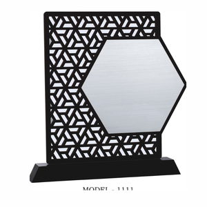 Premium Wooden Metal Momentos Modern Square Shape Recognition <b>Plaque</b> Elegant Desktop Award For Office Success School Achievement - Product Image 3