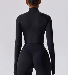 Conjunto Deportivo de Dos Piezas para Mujer, Chaqueta con Cierre y Leggings Sin Costuras, Alta Elasticidad, para Yoga, Ejercicio, Gimnasio - Product Image 5