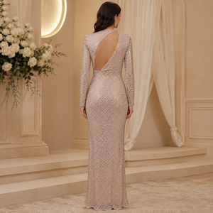 Luxury Multicolor <b>Sequin</b> Evening Gown for Women Sleeveless V Neck Formal Party Dress Wedding Reception Cocktail Maxi Mermaid - Product Image 3