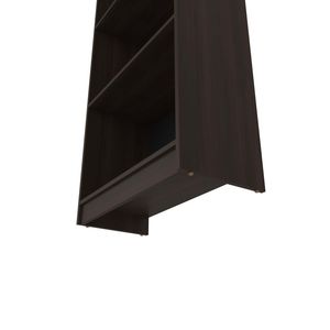 Libreria piatta color noce con 4 ripiani e spazio aperto per riporre oggetti - Product Image 5