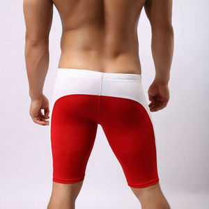 Shorts de course à compression à séchage rapide pour hommes, taille mi-haute, pour la gym et le fitness, avec logo couleur personnalisé et cordon de serrage - Product Image 4