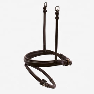 High Quality <b>Padded</b> Non-Slip Noseband for Riding <b>Smartly</b> Fitted Horse Leather French Bridle Black Rhinestone Rub International - Product Image 5
