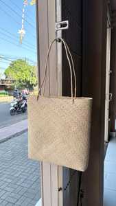 Indonesian's Best Seller Striped Bohemian Two-Strap Straw Shoulder Bag with Pearl Eye Embroidery <b>Summer</b> Women's <b>Handbag</b> - Product Image 2