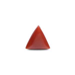 Natural Red Coral Gemstone 5.85 Carat Certified Wholesale Triangle Shape - Product Image 1