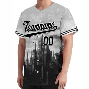 Maillot de baseball par sublimation, vêtement de sport haut de gamme avec impression intégrale et coupe confortable - Product Image 5