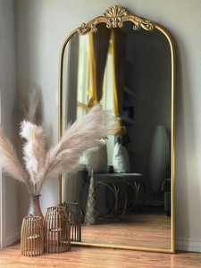 Traditional Hand Curved Console <b>Table</b> Antique Design Entrance <b>Table</b> Oval Shape <b>Mirror</b> Frame wooden Top Hallway Entryway <b>Table</b> - Product Image 6